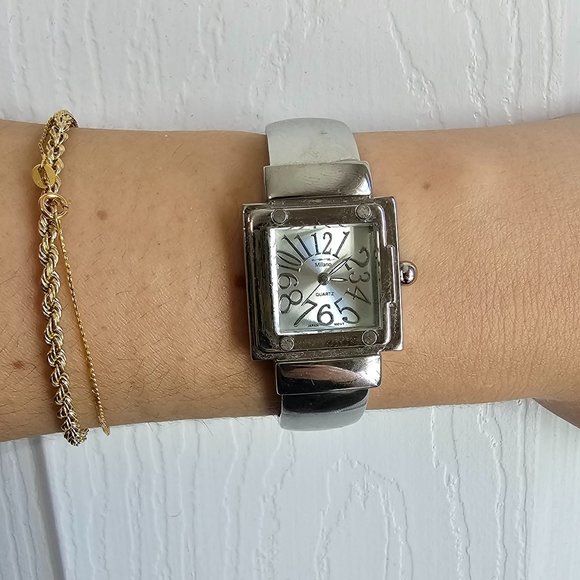 Lady's Milano Quartz Silver Tone Cuff Watch - Picture 7 of 16